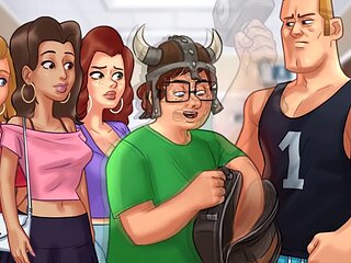 Pressing boobs cartoon teacher, summertime saga ms rump, boob press