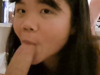 Interracial Authentic Couple - Asian Girlfriend Pleasures Her White Boyfriend - Vertical Video