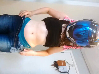 After a ride Fairy Bliss get soaking wet  striptease