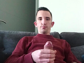 Handjob with my big cock