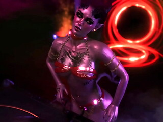 Charming lustful succubus seduces you into sex with unholy ritual dance