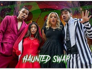 The Haunted House Of Swap By Featuring River Lynn & Amber Summer - Teamsheet Halloween