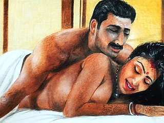 Erotic Art Or Drawing Of a Sexy Bengali Indian Woman ha...