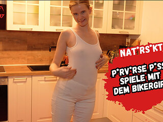 Perverted Self-in White Jeans and White Top Escalates!