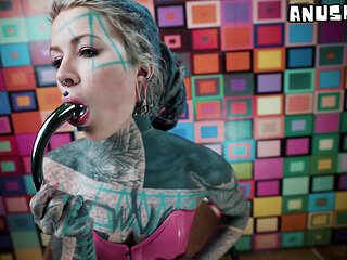 Pink Corset Anal Slut Steel Toy Deep Fucking & Magic Wand Squirting Orgasm