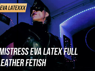 Mistress Eva Latex full leather fetish boots domina uniform bdsm kink hot milf
