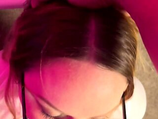 Great amateur video of Brunette POV oral sex