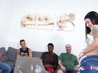 Paola Wants Free Pussy Day! a Great Gangbang for a Great Latina