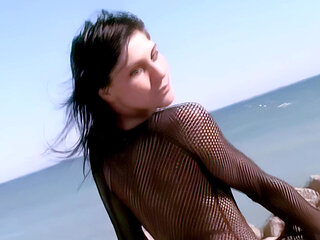 Barbara-nux Hot Young Brunette Barbara Nux Removing Clothes