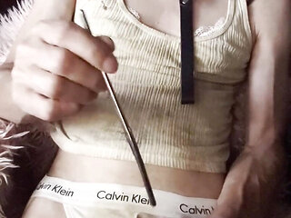 Sissy Using Sounding Rods