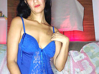 Vanessainha Showing off in Her Blue Lingerie - Part 1