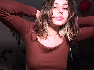 Teen cutie's debut porn casting ended with an orgasm. Should we take her