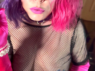 Your Smoking Queen, Tina Snua, Smoking A Cork Cigarette In Satin Gloves & Jewellery - Smoke Rings OMI OME Drifting Snap inhales