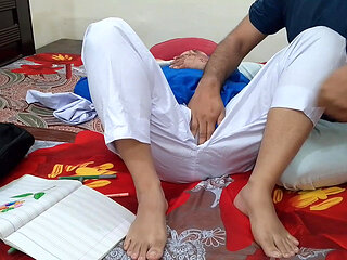 Indian stepbrother has sex with his stepsister after hot her while drawing