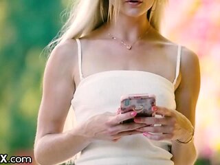 EroticaX - Beautiful Blonde Showered With Kisses  Caresses: Big Ass, Blowjob  Big Dick Porn