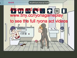Hentai game Welcome to seeding city . Man has sex with a hot blonde woman in a public subway restroom.