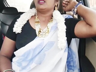 Bhabi car sex. Telugu dirty talks.