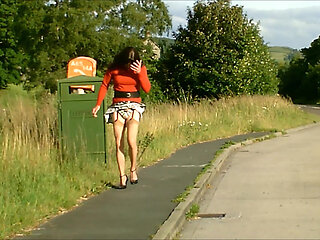 Cath flashing her knickers