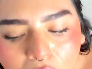 Curvy Girl and Huge Natural Tits Only to Get a Deep Throat on Your Penis