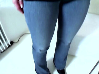 Short red hair pierced lady masturbates in a closeup video