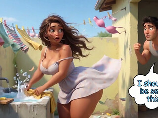 Stepmom's No-panties Secret Leads to Intense Passionate Forbidden Home Encounters (ai Generated)