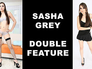 Sasha Grey Double Feature - 2 Complete Scene Compilation Including Anal Ass Fuck with Legendary Pornstar!