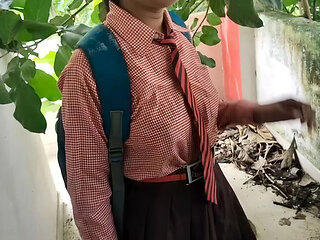 Desi Village School Girl Hot Sex Video with Big Natural Tits and Doggy Style