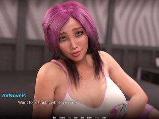 Adult visual novel gameplay featuring big boobs and plenty of ass
