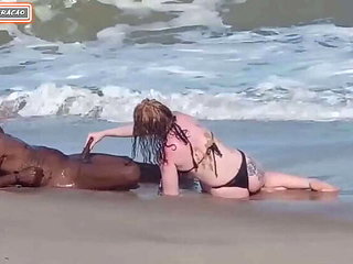 Lorrany & Eliane: Beach Stranger's Wild Threesome, Leaves Us Crazed
