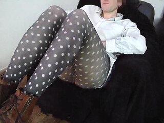 Blonde Whiteboy Sucking BBC Dildo in Hard-core Leggings