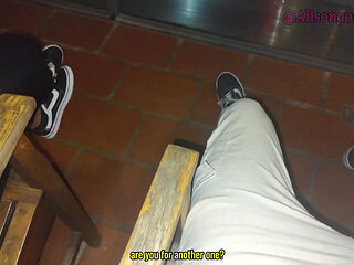 POV a Good Cock Sucking on the Balcony Before My Neighbor Sees Us