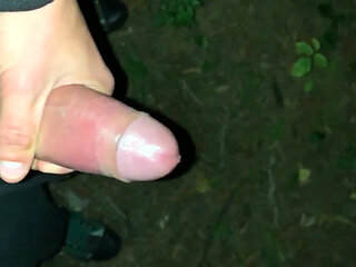 Fucking Own Hand Outdoor and Cumshot