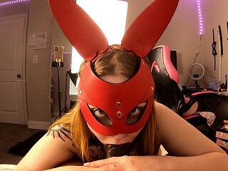 Bondage blond bunny gets fucked hard by bbc