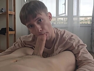 took a big dick, deep throat blowjob and anal fucking, finished