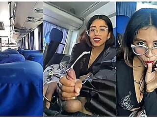 Pendeja With Glasses Makes Me Cum 2 Times On The Bus