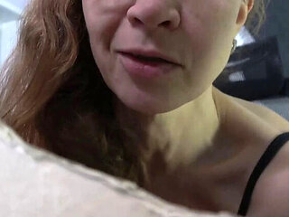 Hot MILF Annika Bond Dirty Talks at Glory Hole - Amateur German Wife Fetish