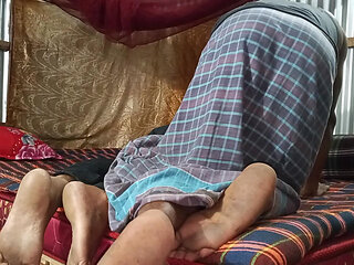 Desi Bangla Aunty with First-time
