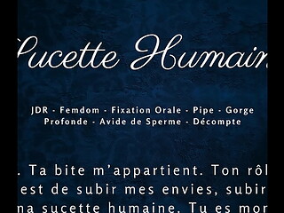Sucette Humaine - French audio oral fixation cum hungry