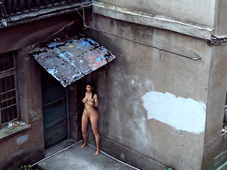 Desi young girl fingered her pussy outside her house