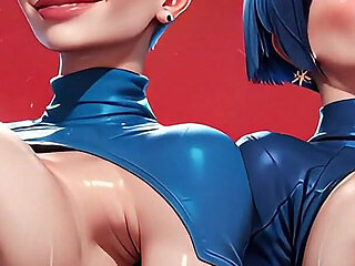 Girls Go Milky Ninja Cosplay Hotties Suck Their Fat Tits & Spray Milk