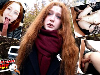 GERMAN SCOUT - Redhead Alice Seduce Lovemaking