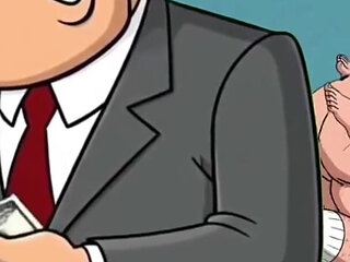 Cuckold Husband Is Furious That His Wife Is Cheating with Her Lover. Cartoon