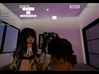 Amigas do job transam com ele no Roblox brookhaven em trio sexual