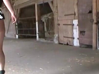 Humiliates dominates with leg shackles