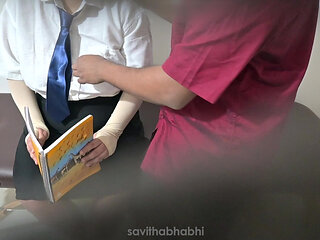 Indian Teacher Using College Student in College