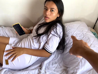 Sexy Latina gives me an excellent blowjob