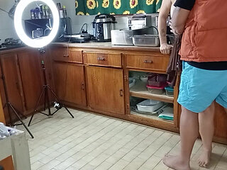 Silly F*** Buddies Making Salad in the Kitchen