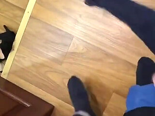 Stepson Ripped Pantyhose, Huge Cum Load in Big Ass Stepmom. MILF Creampie