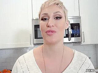Stepson Fucks From Behind On The Kitchen Cou With Perv-mom And Ryan Keely