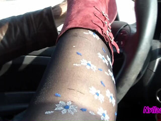 In the Car Playing with My Husband